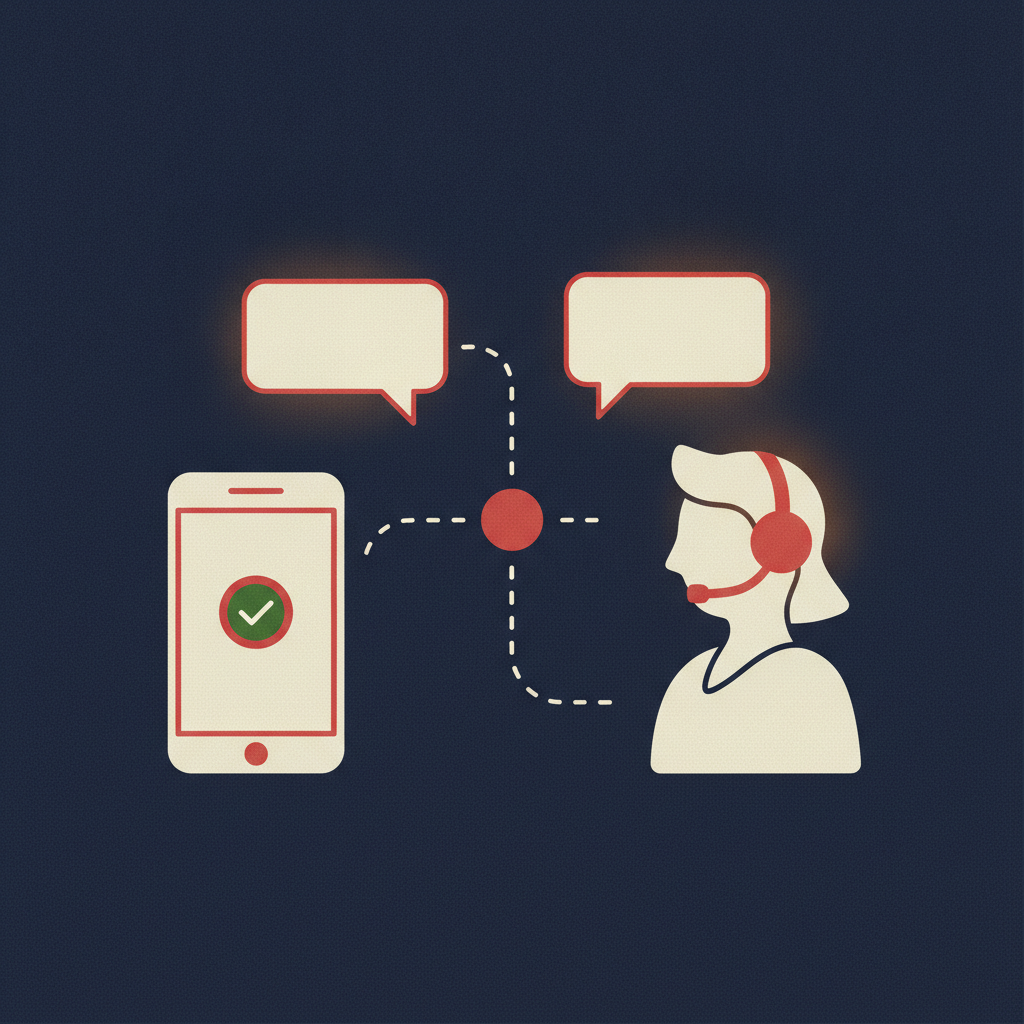 Conversa entre cliente e atendente
