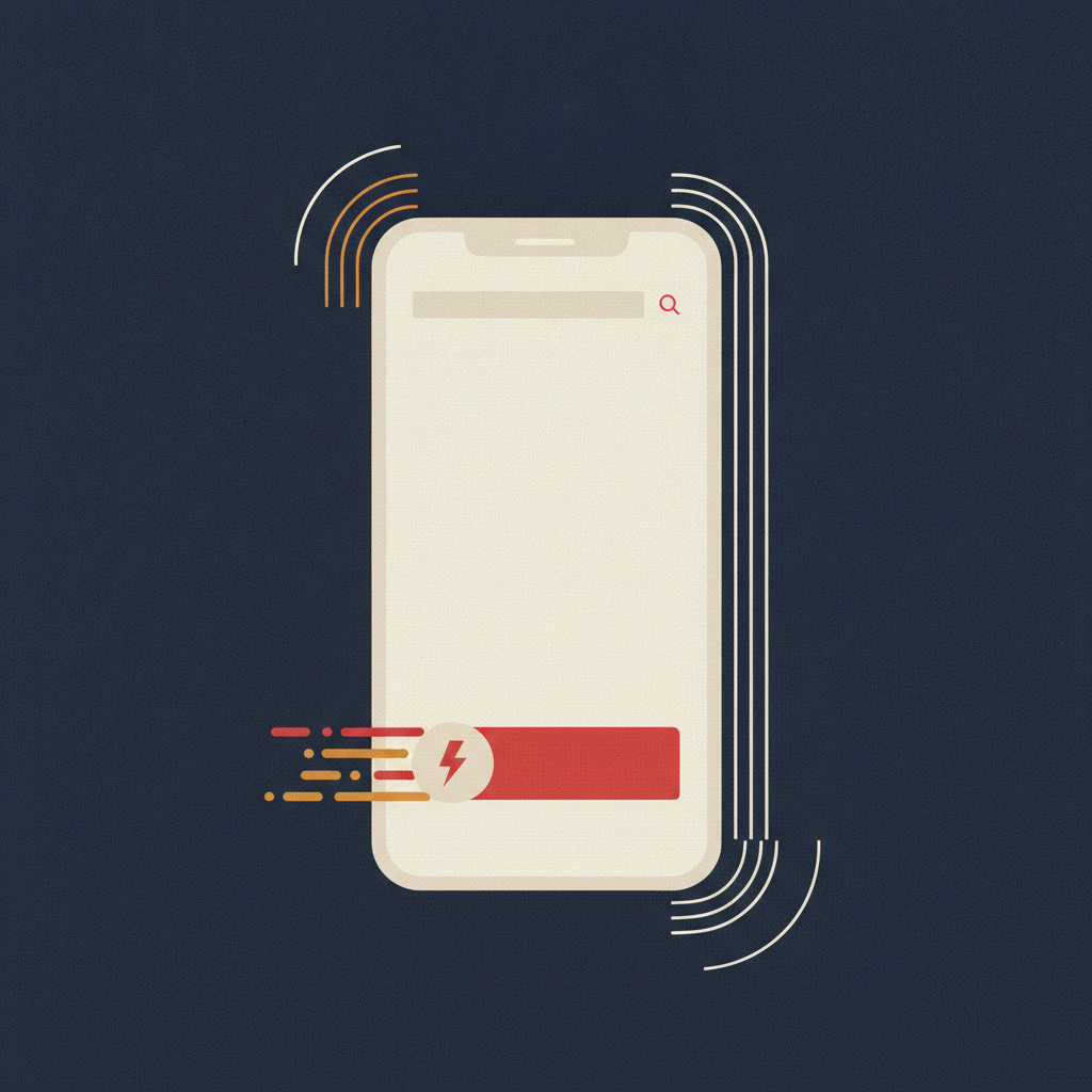 Smartphone com landing page
